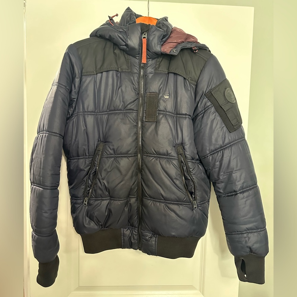 G-Star Raw Navy and Black Puffer Jacket